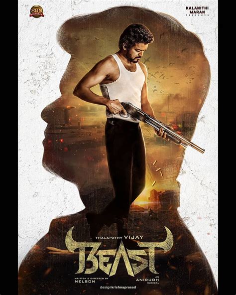 Thalapathy Vijay Beast movie first and second look fan made , Beast ...