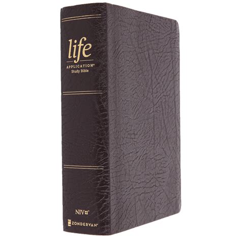 NIV Life Application Study Bible, Large Print, Bonded Leather, Burgundy ...