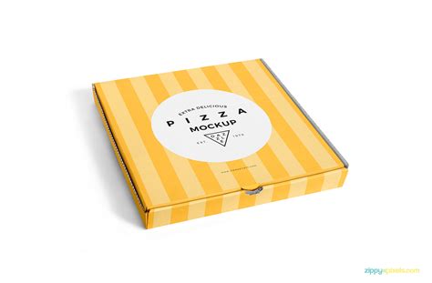 Delicious Pizza Box Mockup Free | ZippyPixels