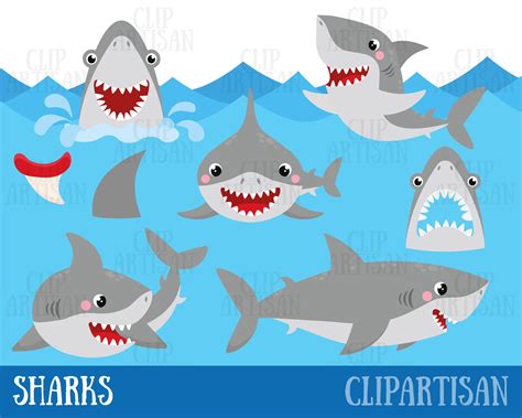 Clipart Of Sharks