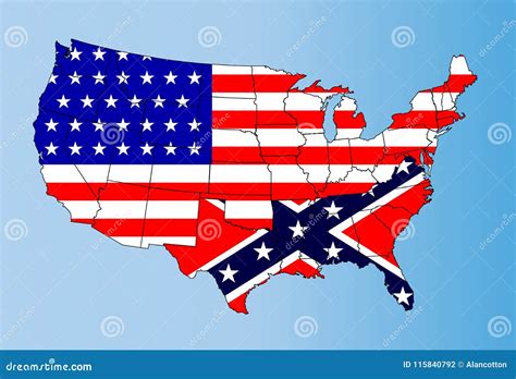 Map Of Confederate And Union States – Map Of The World