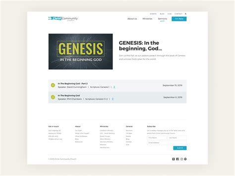 Christ Community Church Sermons by Timothy Kortman for Leap Logic on Dribbble