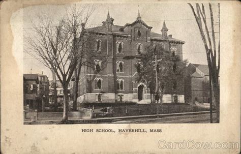 High School Haverhill, MA Postcard