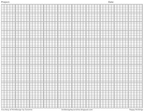 5+ Printable Free Knitting Graph Paper Template [PDF]