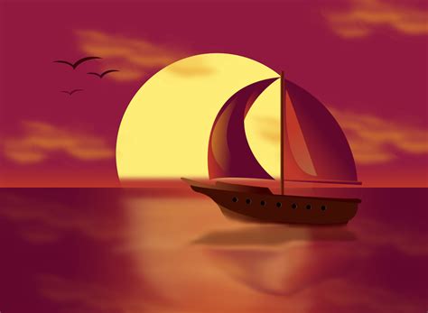 Simple Sunset Drawing at GetDrawings | Free download