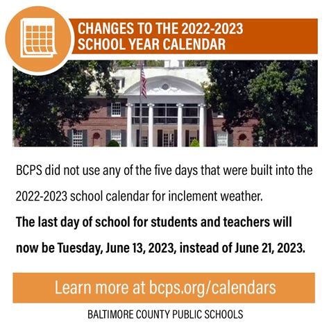 Baltimore County Public Schools on Twitter: "COMMUNITY UPDATE: The last day of school for ...