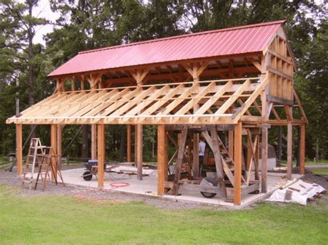 LOWER RAFTERS FOR THE MONITOR BARN | Timber framing in 2019 | Diy pole barn, Poll barn house ...