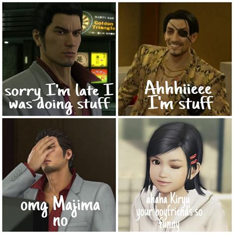 Yakuza 3, Yakuza Anime, Video Game Fan Art, Silly Memes, Tomfoolery, Meme Lord, Kiryu, Kisser ...