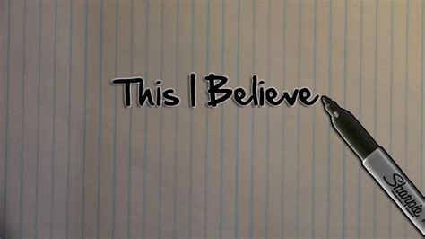 This I believe - YouTube