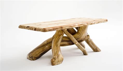 Natural Wood Log Aspen Coffee Table | Wood logs, Natural wood, Coffee table