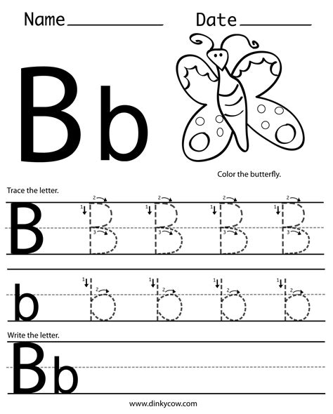 Letter B Worksheets For Kindergarten – AlphabetWorksheetsFree.com