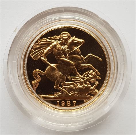 1987 Gold Proof Sovereign For Sale - M J Hughes Coins