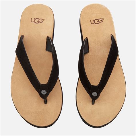 UGG Women's Tawney Flip Flops - Black | FREE UK Delivery | Allsole