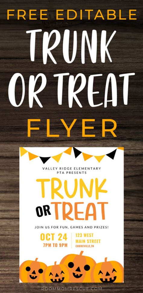 Free Printable Trunk Or Treat Flyer Template