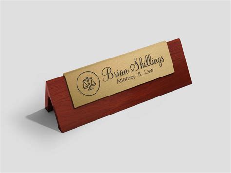 Free Desk Nameplate Mockup (PSD)