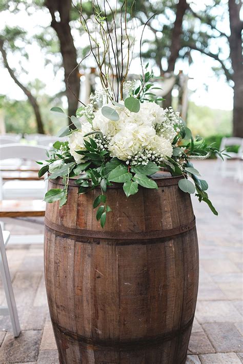 Wine/Whiskey Barrels - Crystal & Crates | Barrel wedding decor, Barrel ...