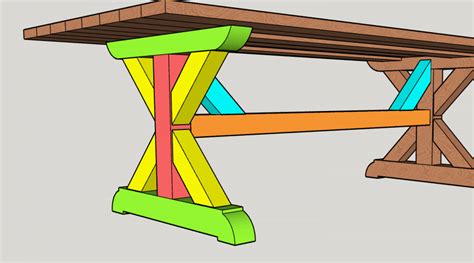 Farmhouse Trestle Table Plans - Industry DIY