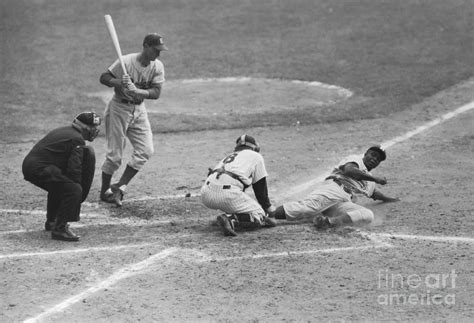 Jackie Robinson Sliding Home Photograph by Bettmann - Pixels