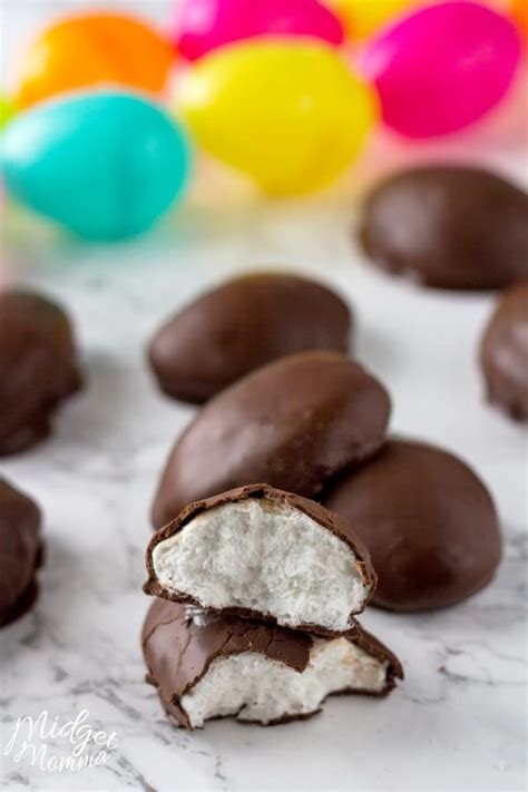 Chocolate Covered Marshmallow Eggs • MidgetMomma