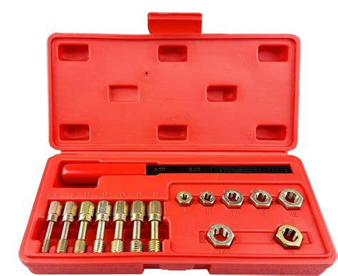 Amazon.com: 15 Pieces Metric Thread Chaser Set,7 Metric Rethread Repair Tool Kit,M6 M8 M10 M12 ...