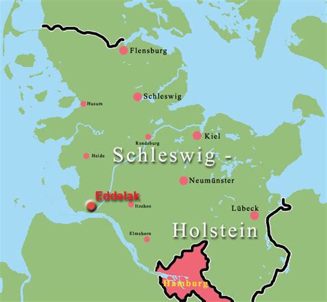 Map Depicting Schleswig-Holstein