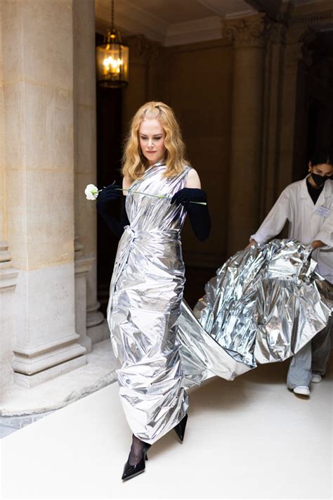 Nicole Kidman’s Silver Dress Balenciaga Runway: Paris Fashion Week ...