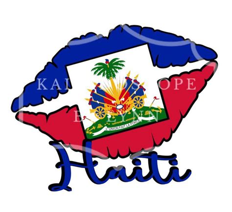 Haiti Haitian Flag Lips SVG PNG JPG Digital Cut File for - Etsy Canada