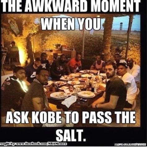 I'm a Kobe fan but that's funny | Awkward moments, Sports memes, Basketball funny