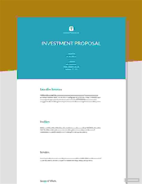 Free Sample Construction Investment Proposal Template - Google Docs, Word, Apple Pages ...