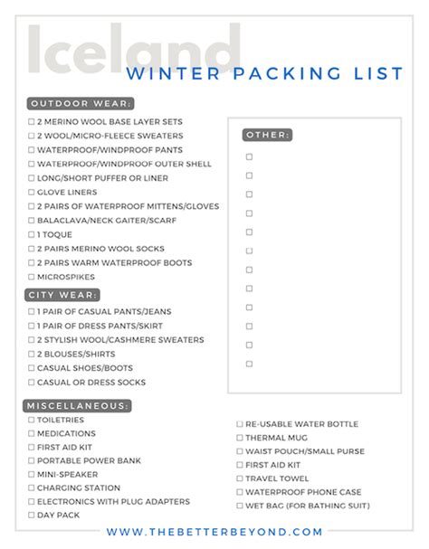 Iceland Winter Packing List – What to Wear in Iceland in Winter