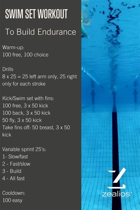 Swim Set Workout to Build Endurance [Video] | Lap swimming workout, Swimming tips, Swim workout plan