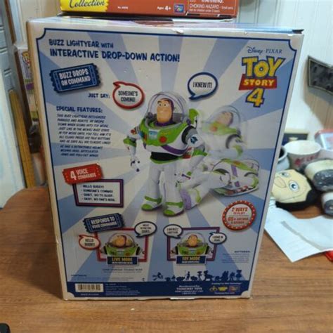 Toy Story 4 Disney Pixar Buzz Lightyear with Interactive Drop-Down ...