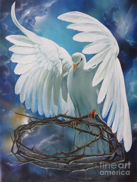 The Dove by Larry Cole | Dove painting, Jesus art, Holy spirit art