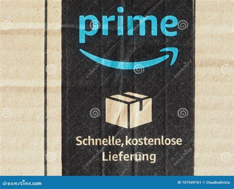 Amazon prime label editorial photo. Image of ecommerce - 107549761