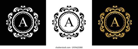 White Black Letter Template Logo Luxury Stock Vector (Royalty Free) 1959623380 | Shutterstock