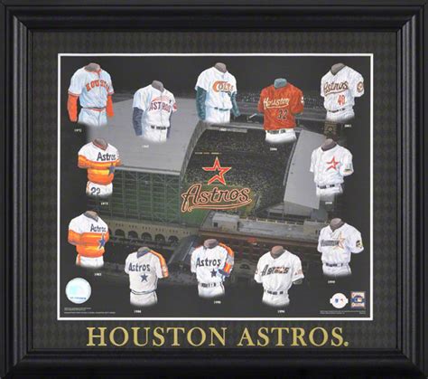 Houston Astros Uniform Evolution Collage