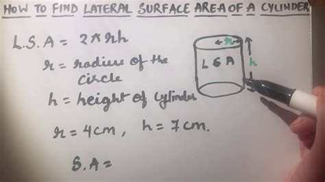 How to find lateral surface area of a cylinder / Lateral surface area of a cylinder formula ...