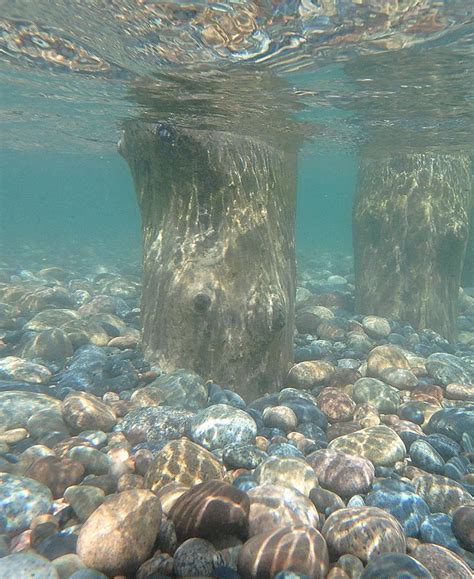 Lake Superior Wood Pier Underwater Photograph by Roxanne Distad - Fine Art America