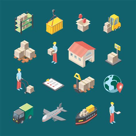 Logistics Icons Set 471801 Vector Art at Vecteezy