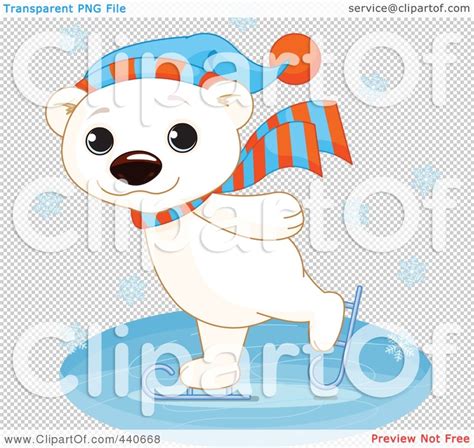 Royalty-Free (RF) Clip Art Illustration of a Cute Polar Bear Ice ...