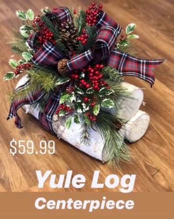 Yule Log Centerpiece in Highmore, SD - Amber Waves Floral & Gifts