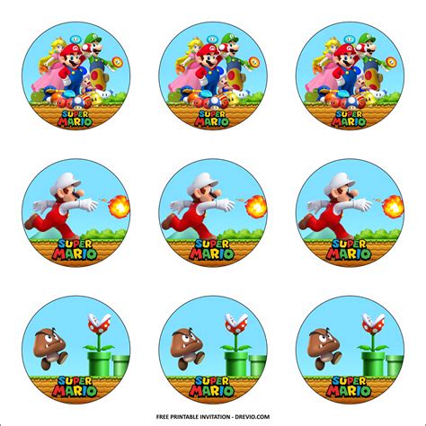 (FREE PRINTABLE) - Super Mario Themed Birthday Party Kits Template ...