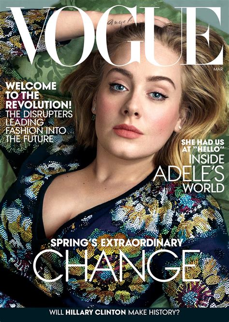 ADELE COVERS VOGUE, DISHES ON BRUNO MARS - PICS!