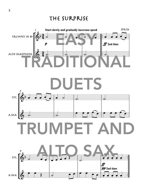 Easy Traditional Duets for Trumpet and Alto Saxophone – Wild Music ...