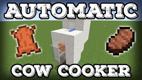 Minecraft Tutorial - Automatic Cow Cooker - Leather Farm - Steak Farm - Compact(Minecraft 1.17 ...