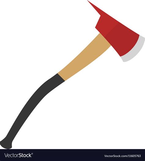 Axe for fireman isolated icon Royalty Free Vector Image