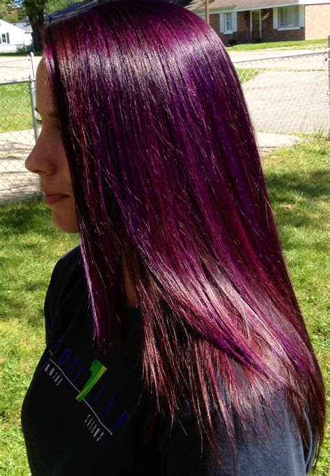 Pin by Chelsea Brown on Hair & Beauty | Brunette hair color, Reddish purple hair, Hair color purple