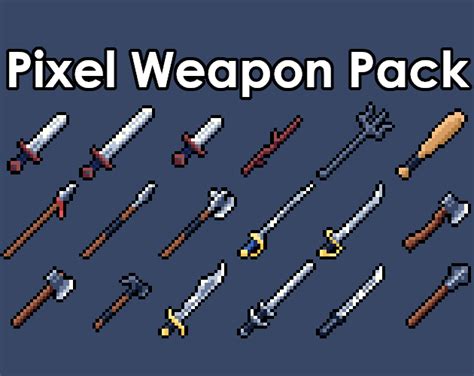 Pixel Weapon & Shield Pack by Stealthix