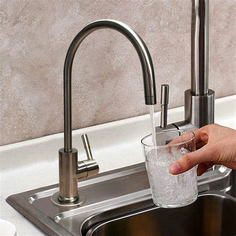 Brushed Nickel European High Spout Drinking Water Faucet | RONAQUA