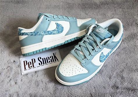 Nike Dunk Low ESS "Blue Paisley", Women's Fashion, Footwear, Sneakers on Carousell